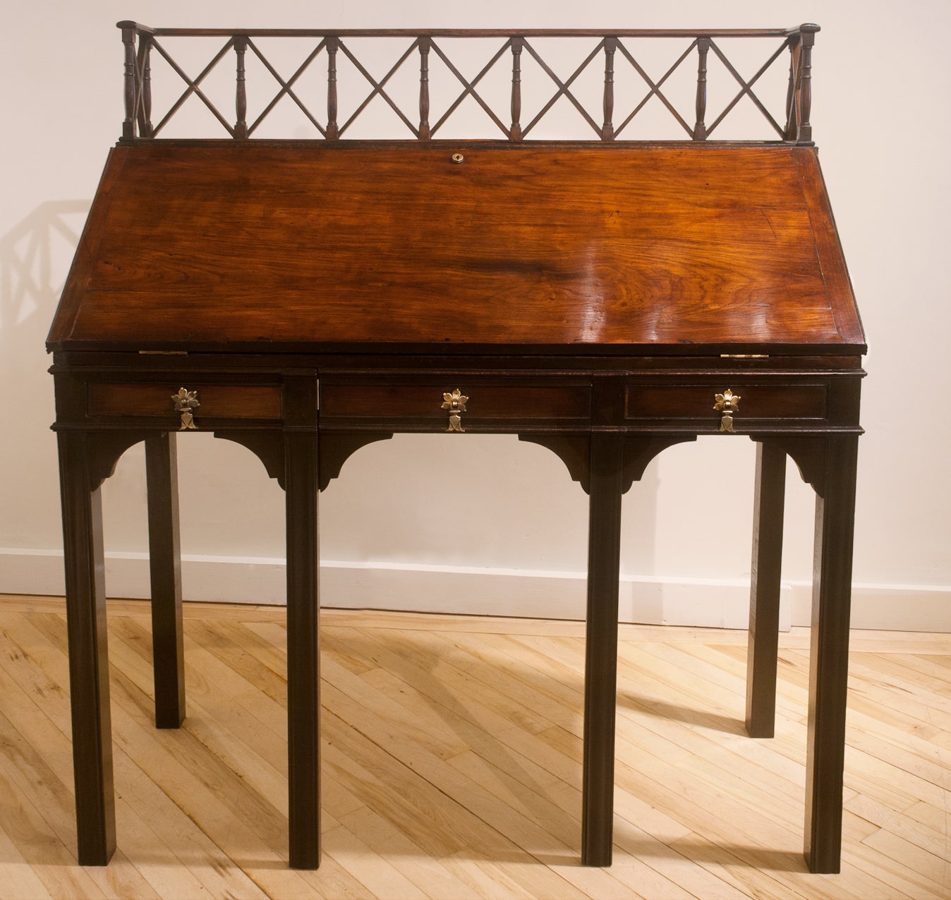 English Fall Front Mahogany Desk Circa 1800