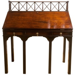 English Fall Front Mahogany Desk Circa 1800