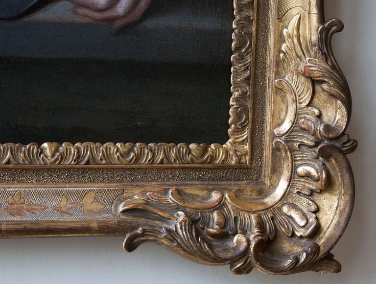Early 18th Century Oil On Canvas Portrait Of The Goddess Pomona In Gilt Frame 2