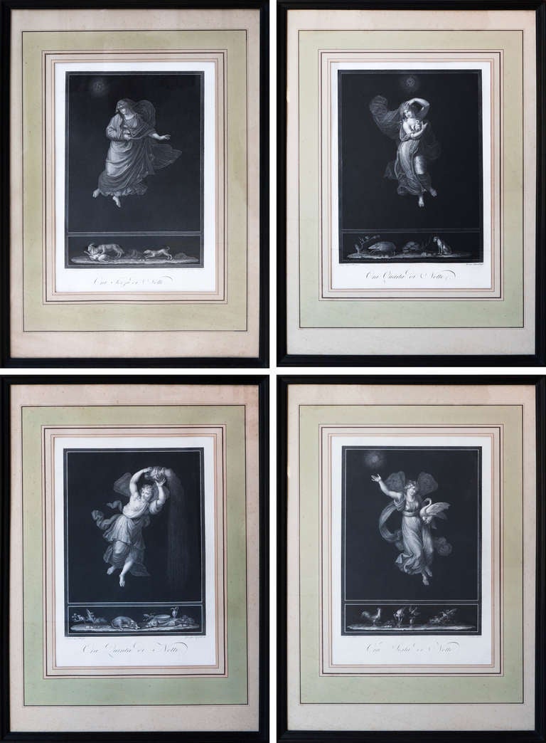 Baroque A Set Of Twelve Large Framed Allegorical Aquatints after Rafael circa 1806 For Sale
