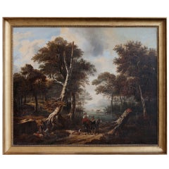 Early 19th Century Oil on Canvas Landscape