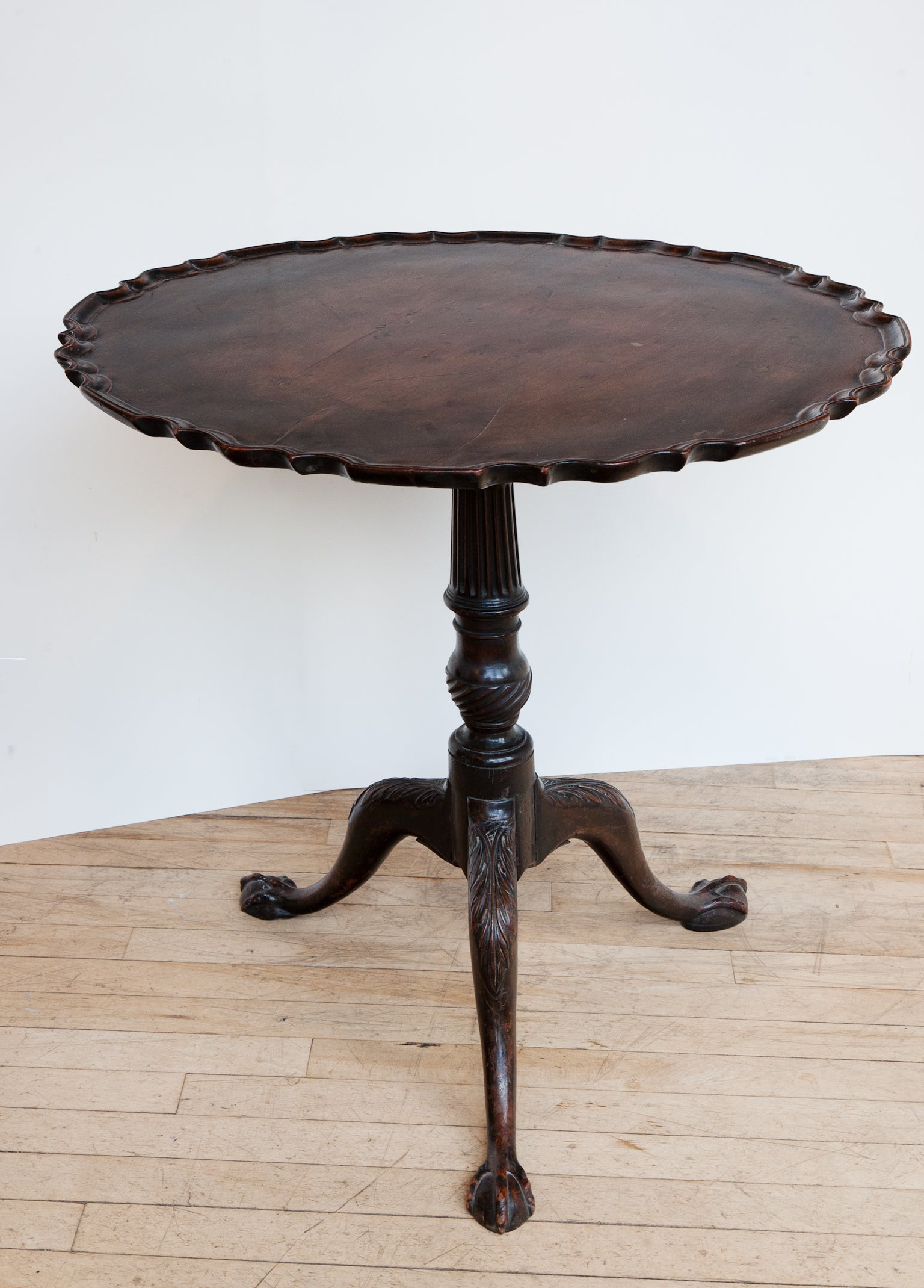 Mahogany Tilt Top Pie Crust George II Style Table