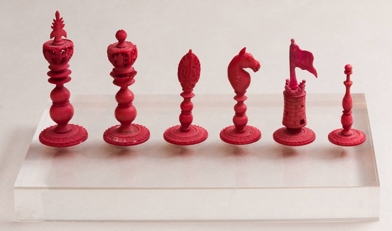Early Victorian Indian Ivory Chess Set, circa 1840