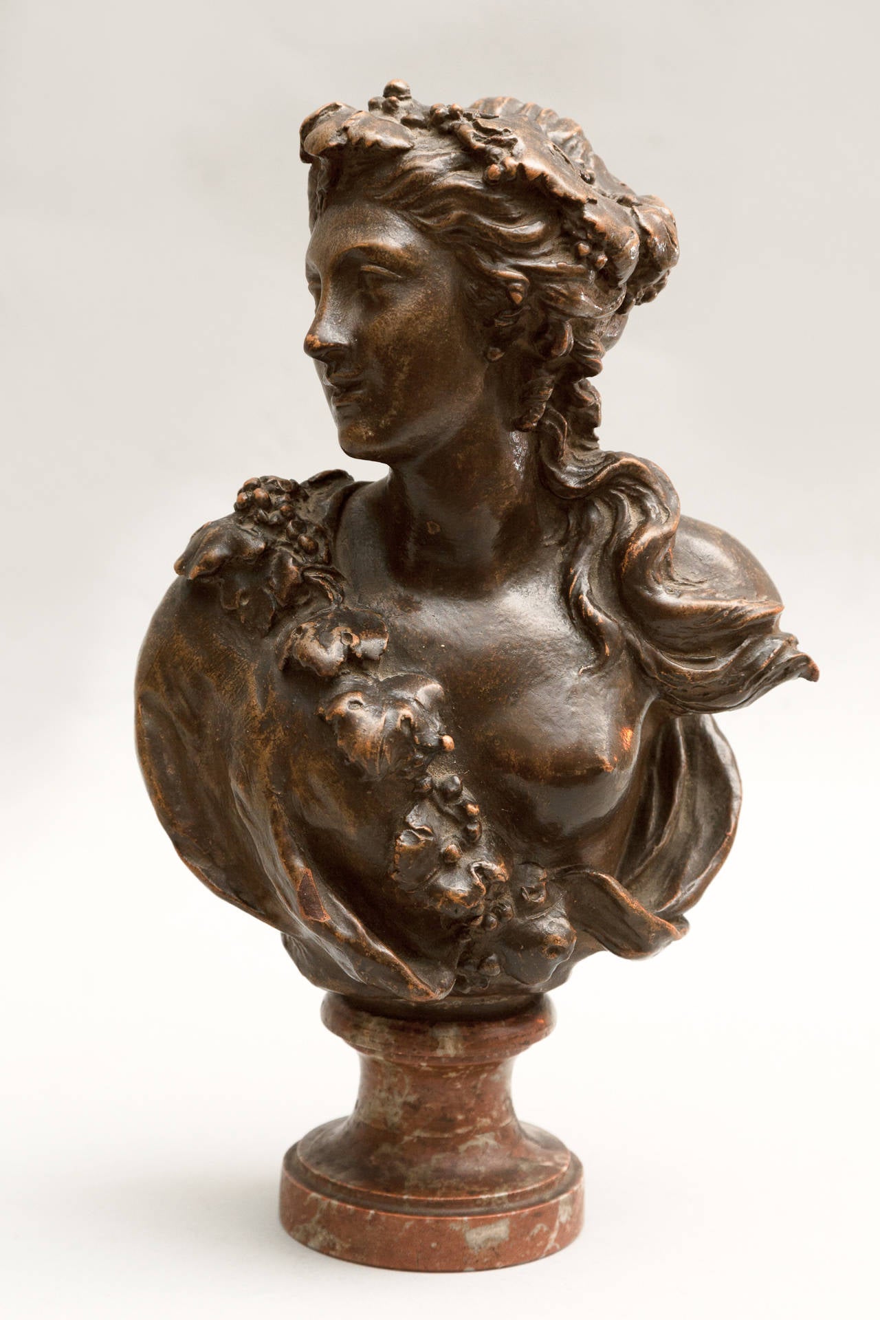 Terracotta Bust 'Flore' after Clodion