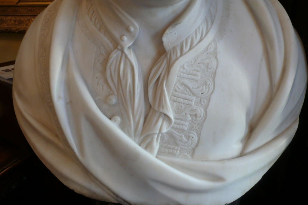 White Marble Bust, English - artist and subject unknown, could be Keats or Shelley.