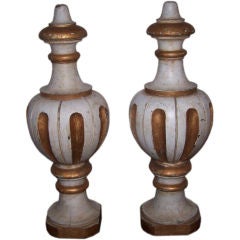 Pair of Italian Wood Finials