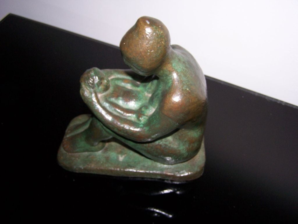 Bronze of Mother and Child