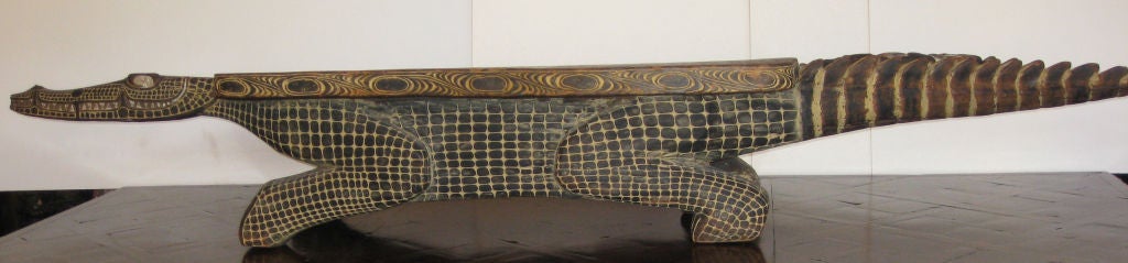 Carved crocodile from Papua, New Guinea, probably a 