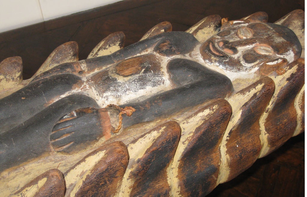 Wonderful Large Carved Crocodile 1