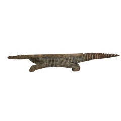 Wonderful Large Carved Crocodile