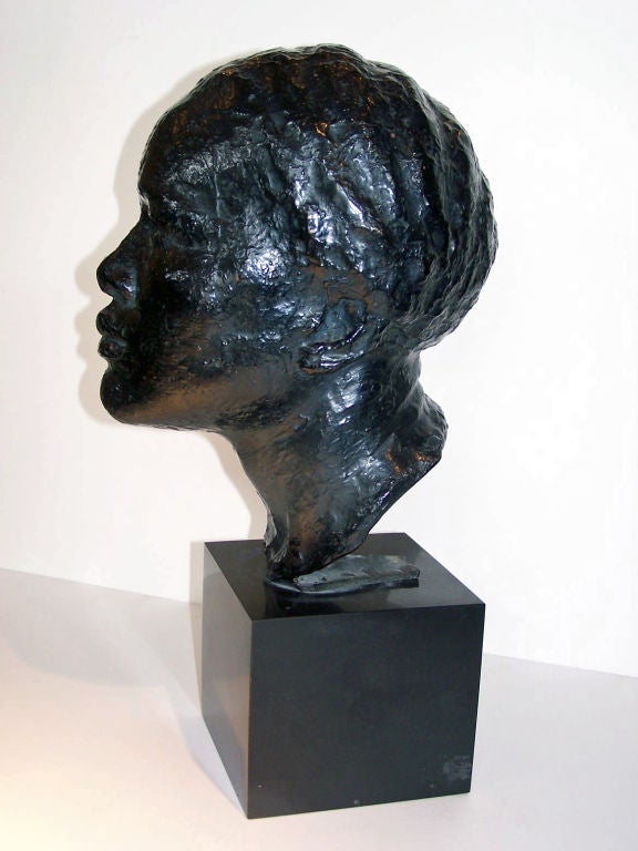 Valsuani Cire Perdue Bronze Head on Marble Base at 1stDibs
