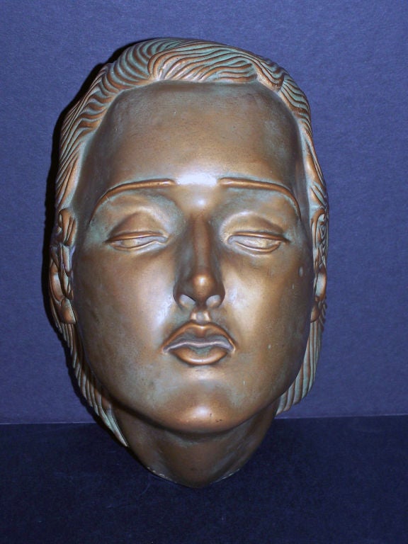 American McClelland Barclay's Bronze Face of a Woman