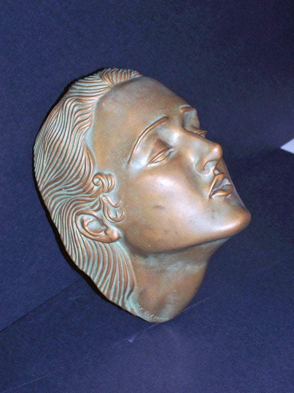 20th Century McClelland Barclay's Bronze Face of a Woman