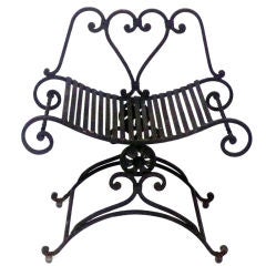 PAIR OF VINTAGE WROUGHT  IRON BENCHES