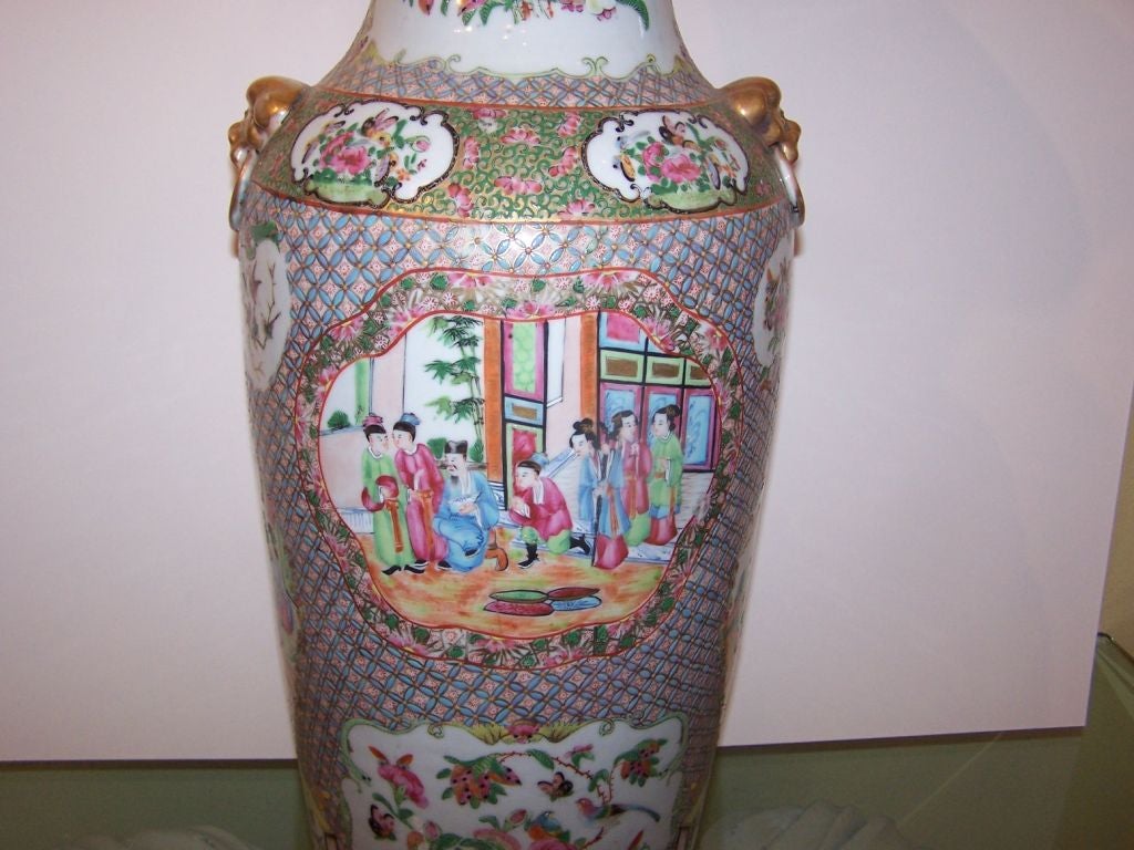 Large Chinese Famille-Rose Vase In Good Condition For Sale In Washington, DC