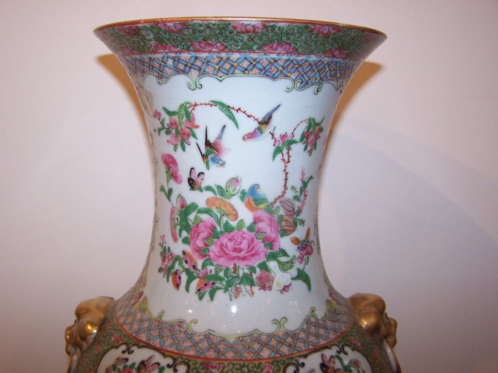 19th Century Large Chinese Famille-Rose Vase For Sale