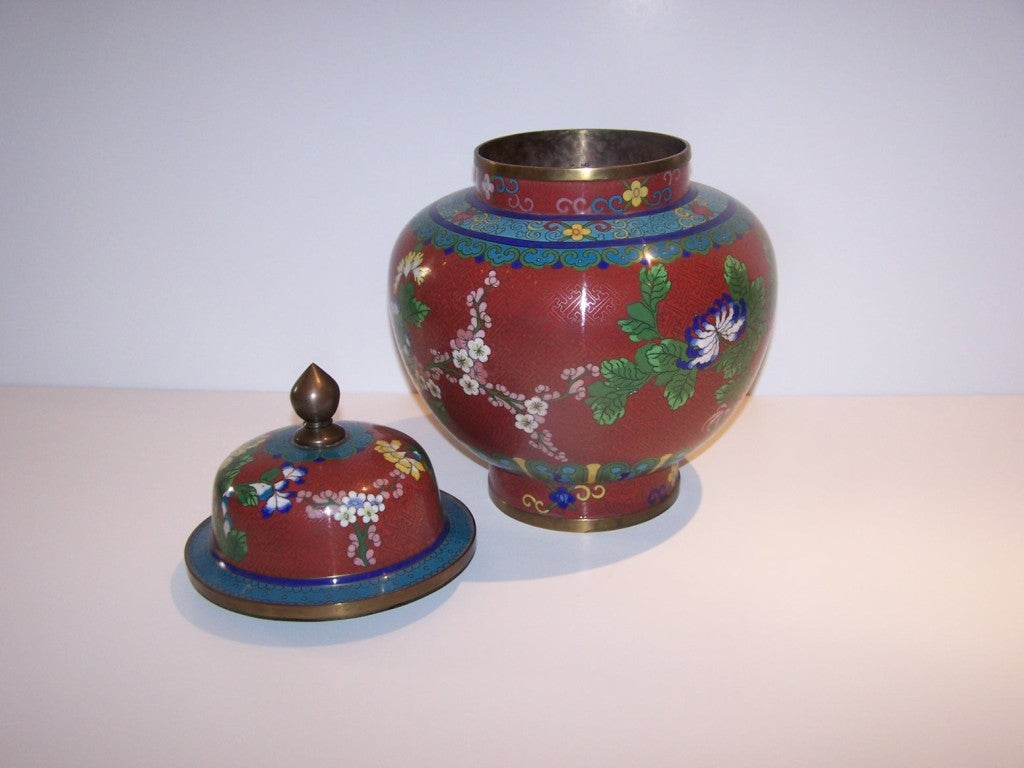 Chinese Cloisonne  Urn 1