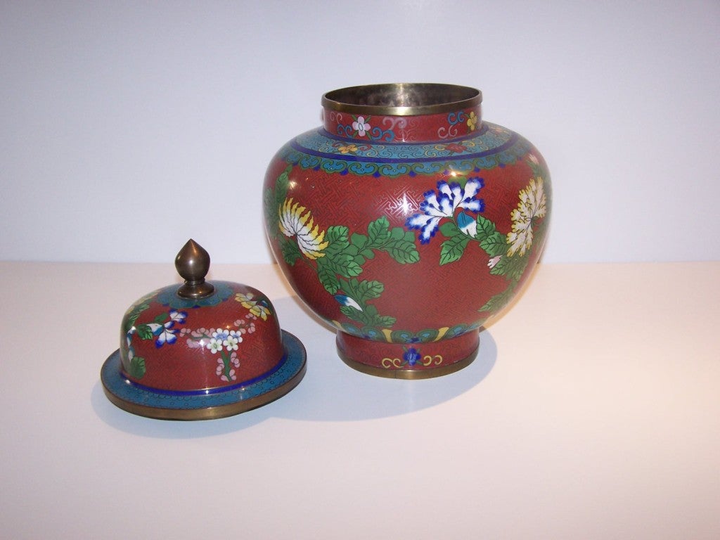 Chinese Cloisonne  Urn 2