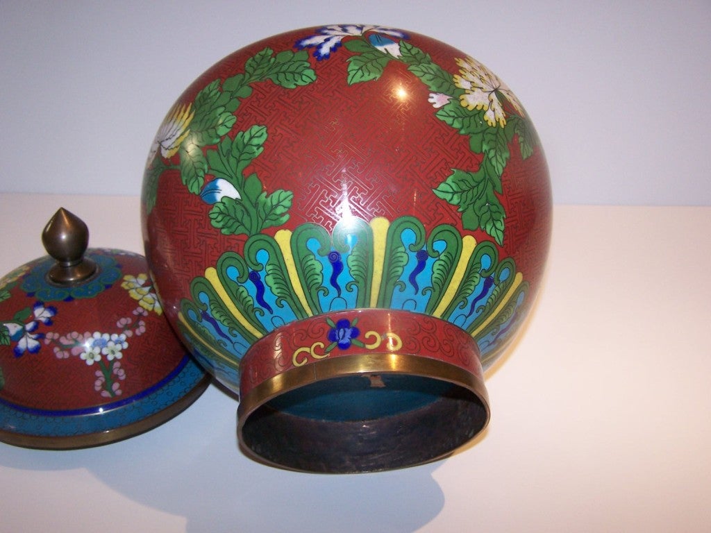 Chinese Cloisonne  Urn 3