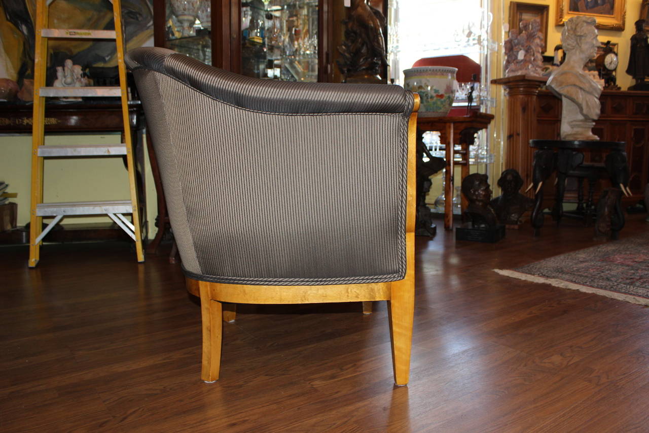 Pair of Swedish Birchwood Chairs For Sale 1