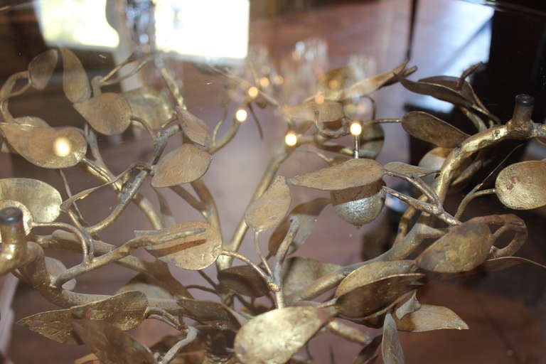 Metal Silver and Gold Lemon Tree Table 4
