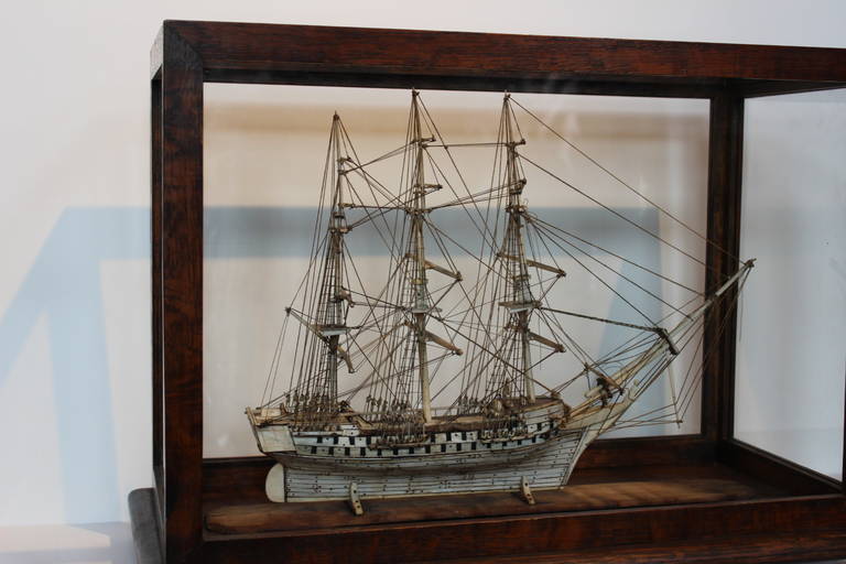 19th Century Napoleonic Prisoner of War Bone Ship Model