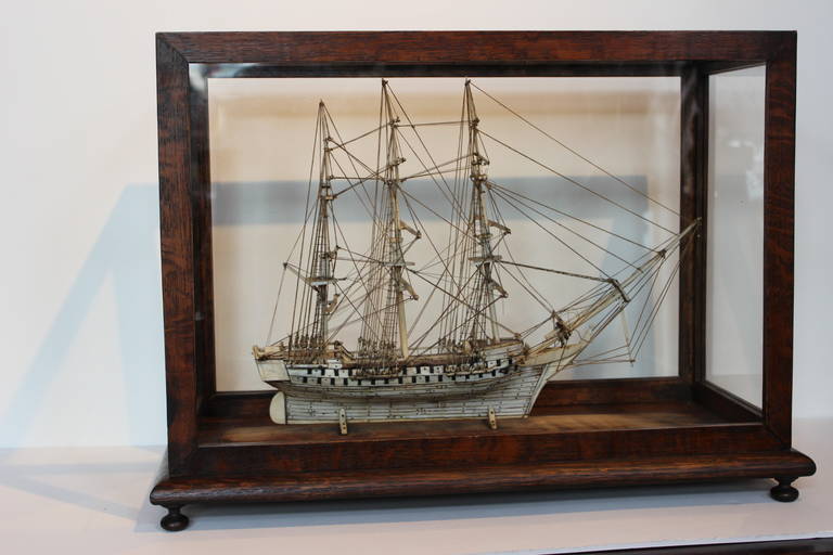 Napoleonic Prisoner of War Bone Ship Model 1
