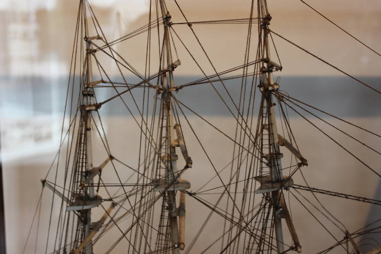 Napoleonic Prisoner of War Bone Ship Model 2