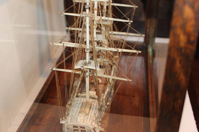 Napoleonic Prisoner of War Bone Ship Model 4