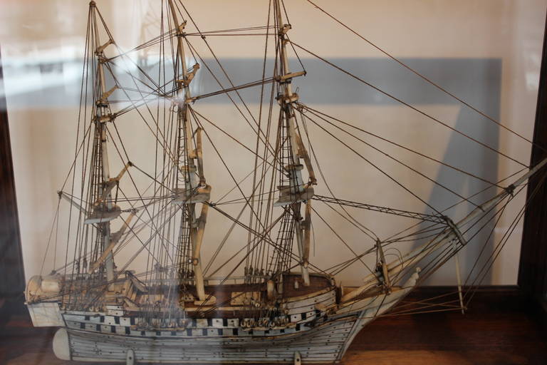 Napoleonic Prisoner of War Bone Ship Model 5