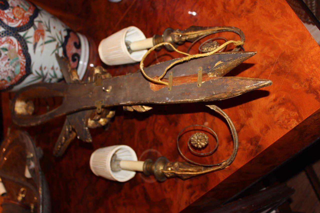 Pair of Italian Gilt Eagle Scones For Sale 5
