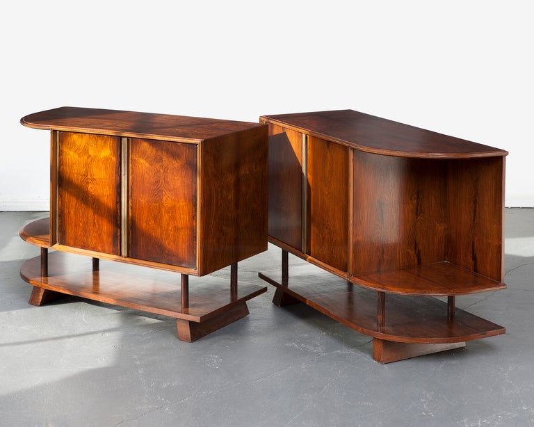 Two-Piece Credenza by Joaquim Tenreiro, Brazil, 1950s In Good Condition In New York, NY