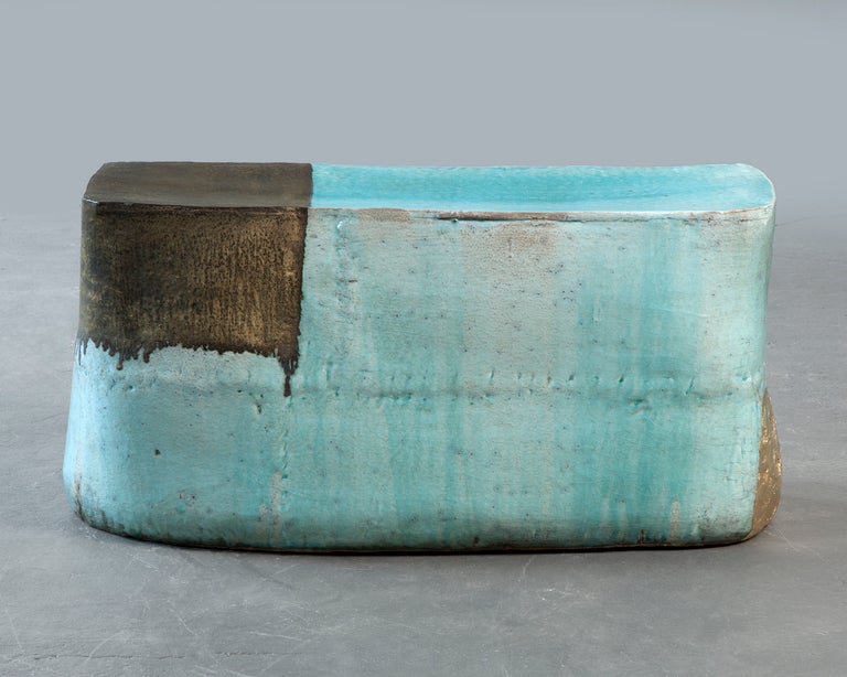 Ceramic stool in traditional glaze. Designed and made by Hun-Chung Lee, Korea, 2012.