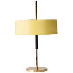 Table Lamp In Yellow Lacquered Metal