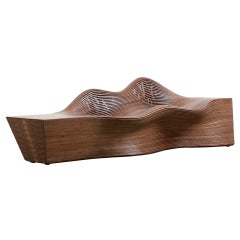 "Steam 20" bench in walnut by Bae Sehwa