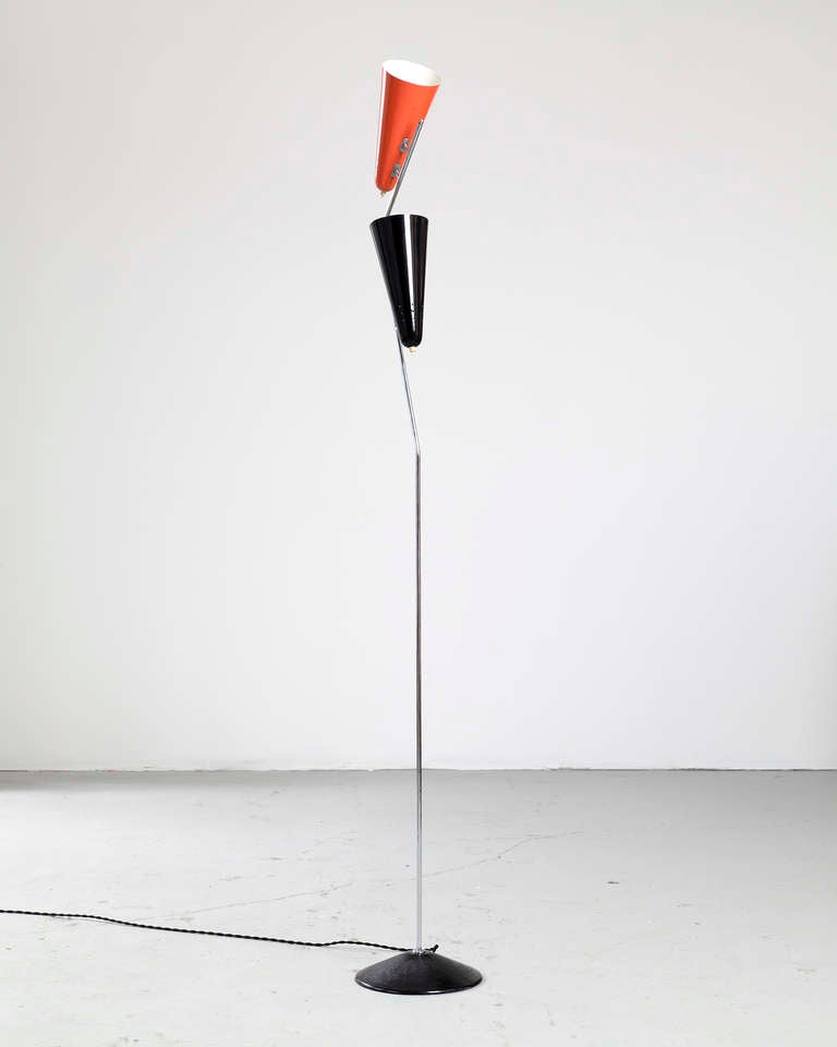 Floor Lamp With Cone Shades at 1stDibs