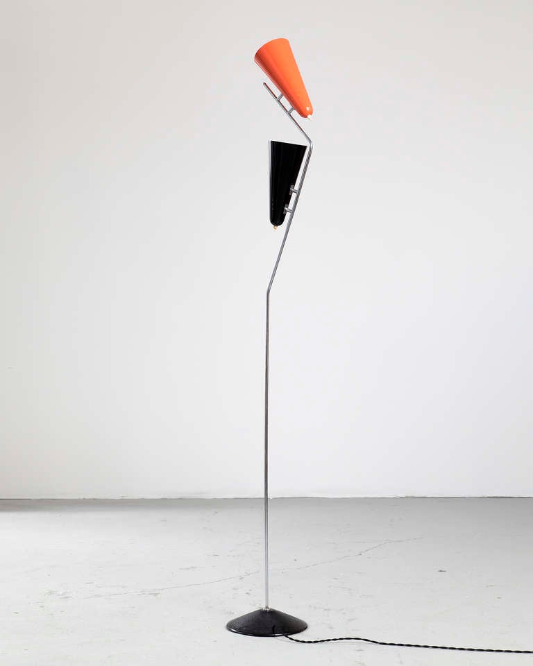 Floor Lamp With Cone Shades at 1stDibs