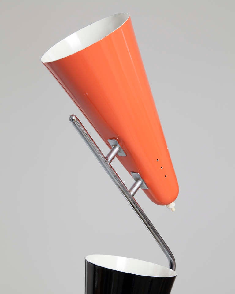 Floor Lamp With Cone Shades at 1stDibs