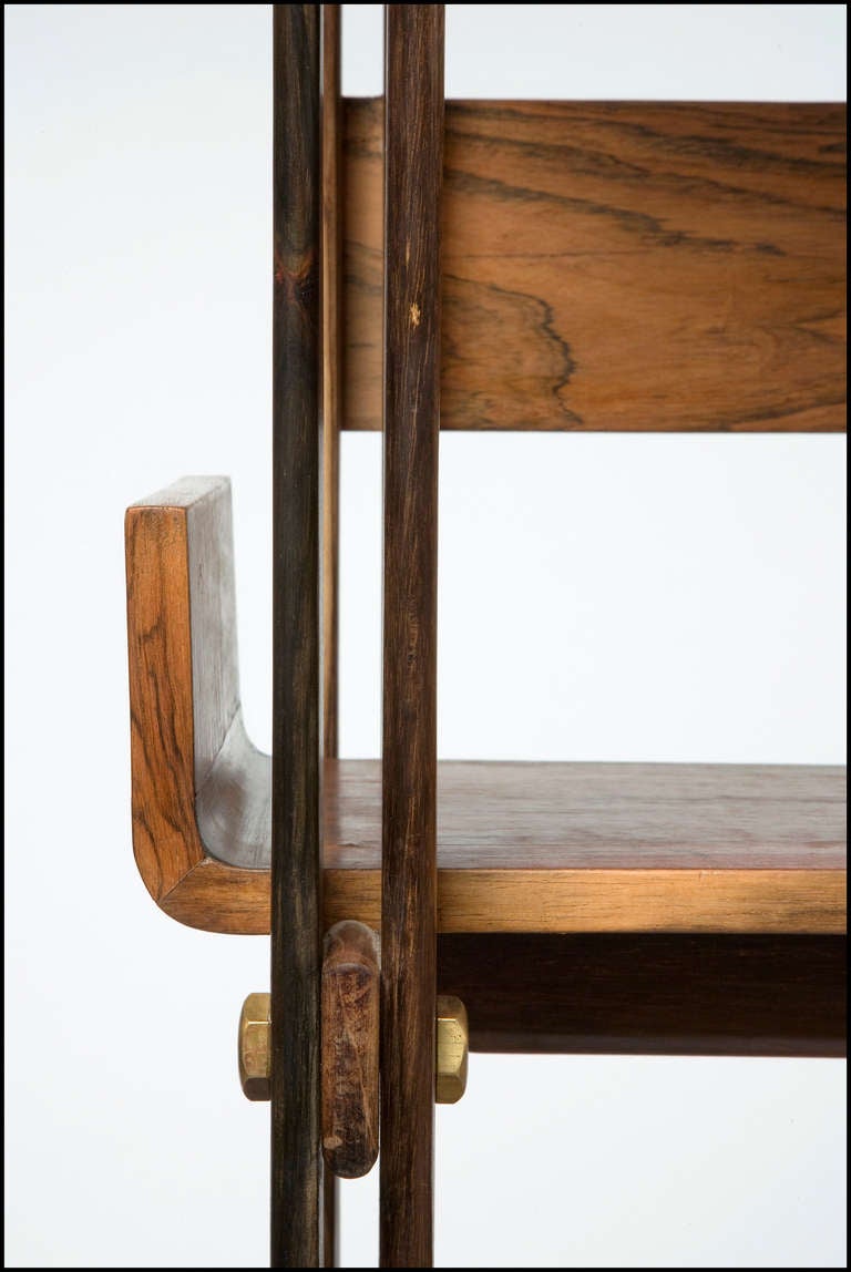 Mid-20th Century Bookshelf in rosewood, Brazil, 1960s.