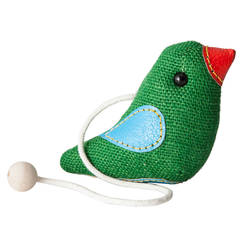 "Therapeutic Toy" Bird in Jute and Leather, Designed and Made by Renate Müller