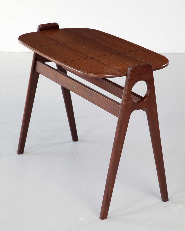 Brazilian Side Table by Moveis CIMO, 1960, Retains Original Label