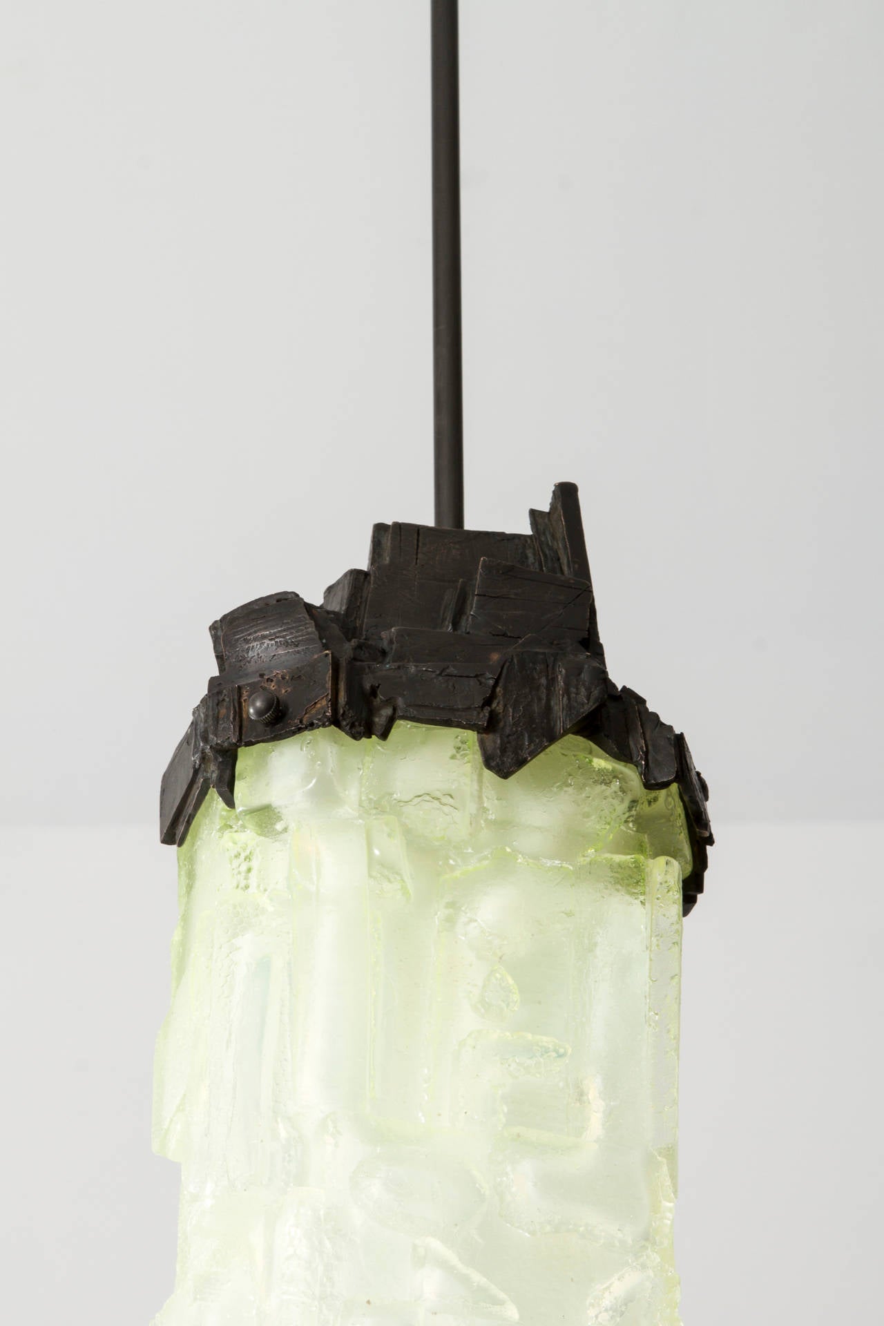 American Unique Assemblage Pendant Lamp in Opaline Glass by Thaddeus Wolfe, 2014