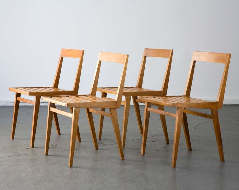 Brazilian Set of four chairs by Joaquim Tenreiro