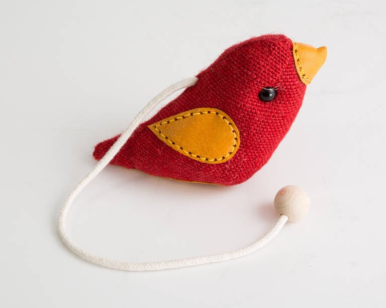 'Therapeutic Toy' Bird in Jute and Leather by Renate Müller In Excellent Condition In New York, NY