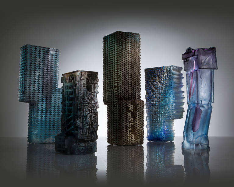 Contemporary Unique Glass Vase by Thaddeus Wolfe, 2014