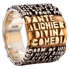 18-Karat Gold and Sterling Silver "Cantos" Series Ring by Anne Fischer