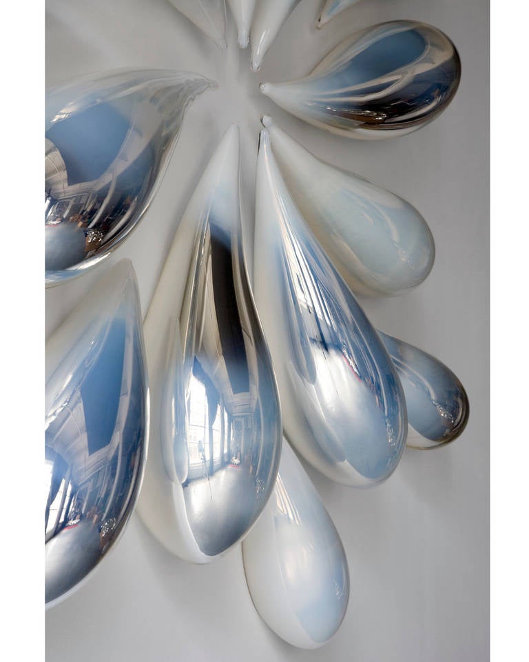 Unique Wall-Hung Blown Glass Sculptures by Jeff Zimmerman In Excellent Condition In New York, NY