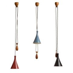 Vintage Set of three hanging lamps