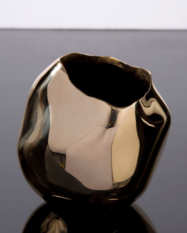Unique rock vase by David Wiseman In Excellent Condition In New York, NY