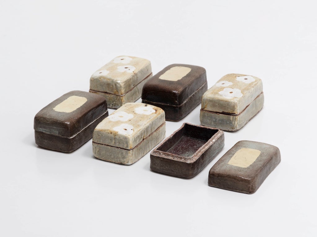 Contemporary Small Ceramic Box by Hun-Chung Lee